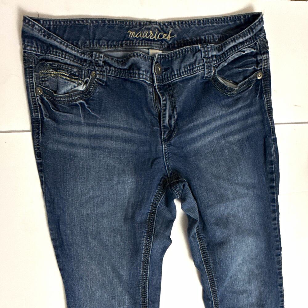 Maurices Women’s Blue Medium Wash Denim Bootcut Jeans Stretch 5-Pocket (16)